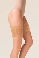 Koronkowa opaska na uda Gabriella w kolorze beige, rozmiar 3/4 #extras_beige