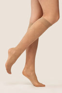 Podkolanówki Gabriella Rima w romby w kolorze beige #extras_beige