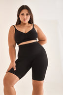 Gabriella Maxi Shape Sculpting Shorts — dziane szorty mocno modelujące z przedłużoną nogawką w kolorze czarnym, rozmiar S #extras_black
