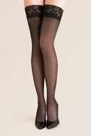 Cienkie pończochy samonośne Gabriella Calze 15 den w kolorze nero, rozmiar 1/2 #extras_nero