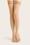 Pończochy samonośne Gabriella Calze Lux 20 den z koronką w kolorze beige, rozmiar 1/2 #extras_beige