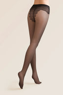 Rajstopy Gabriella Supreme 20 den w kolorze nero rozmiar 2 z ozdobnym detalem #extras_nero