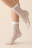 Skarpetki Gabriella Lovie w serduszka w kolorze białym #extras_bianco
