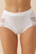 Majtki Gabriella BM046 z koronką i wysokim stanem w kolorze białym rozmiar M #extras_bianco