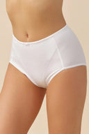 Majtki Gabriella BM047 gładkie bawełniane z wysokim stanem w kolorze białym rozmiar M #extras_bianco