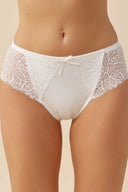 Bawełniane majtki Gabriella BM048 z koronkowymi detalami w kolorze cream, rozmiar S/M #extras_cream