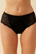 Bawełniane majtki Gabriella BM048 z koronkowymi detalami w kolorze nero, rozmiar S/M #extras_nero