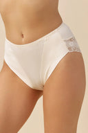 Bawełniane majtki Gabriella BM049 z koronkowym tyłem w kolorze beige light, rozmiar S/M #extras_beige light