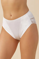 Bawełniane majtki Gabriella BM049 z koronkowym tyłem w kolorze cream, rozmiar S/M #extras_cream