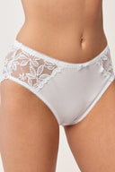 Figi damskie Gabriella BM051 z kwiatową koronką w kolorze bianco, rozmiar S/M #extras_bianco