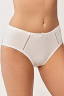 Prążkowane figi damskie Gabriella BM052 z ozdobnymi paseczkami w kolorze bianco, rozmiar M #extras_bianco