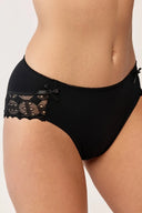 Bawełniane majtki Gabriella BM053 z kokardkami w kolorze nero, rozmiar S/M #extras_nero