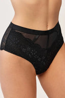 Majtki damskie Gabriella BM055 z transparentną koronką w kolorze czarnym, rozmiar S/M #extras_nero