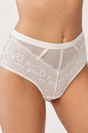 Majtki damskie Gabriella BM055 z transparentną koronką w kolorze kremowym, rozmiar S/M #extras_cream