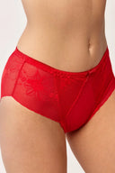 Figi damskie Gabriella BM057 z transparentnej siateczki w kolorze red, rozmiar S/M #extras_red