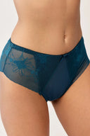 Figi damskie Gabriella BM057 z transparentnej siateczki w kolorze emerald, rozmiar S/M #extras_emerald