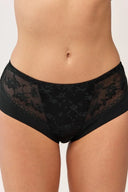 Figi damskie Gabriella BM060 z prześwitującej siateczki w kwiaty w kolorze nero, rozmiar S/M #extras_nero