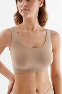 Bezszwowy krótki Tank Top damski