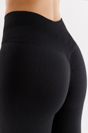 Bezszwowe legginsy w prążki Rib