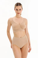 Bezszwowy biustonosz na ramiączkach Gabriella Seamless Bra shape w kolorze naturalnym rozmiar S/M #extras_natural