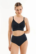 Bezszwowy biustonosz na ramiączkach Gabriella Seamless Bra shape w kolorze czarnym rozmiar S/M #extras_black
