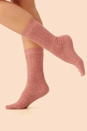 Długie skarpetki wełniane Gabriella SW054 w kolorze rose, rozmiar 35/38 #extras_rose