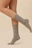 Długie skarpetki z wełną Gabriella SW071 w kolorze beige melange, rozmiar 35/38 #extras_beige melange