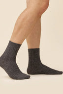 Grube męskie skarpetki Gabriella SW078 w prążek w kolorze melange dark rozmiar 39/42 #extras_melange dark