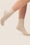 Prążkowane skarpetki damskie za kostkę Gabriella SW088 w kolorze beige, rozmiar 35/38 #extras_beige