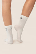 Skarpetki damskie Gabriella SW091 za kostkę z serduszkiem w kolorze bianco, rozmiar 35/38 #extras_bianco