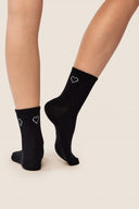 Skarpetki damskie Gabriella SW091 za kostkę z serduszkiem w kolorze nero, rozmiar 35/38 #extras_nero