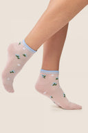 Skarpetki damskie Gabriella SW092 z kwiatowym wzorem w kolorze rose, rozmiar 35/38 #extras_rose