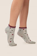 Skarpetki damskie Gabriella SW092 z kwiatowym wzorem w kolorze melange light, rozmiar 35/38 #extras_melange light