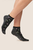 Skarpetki damskie Gabriella SW092 z kwiatowym wzorem w kolorze melange dark, rozmiar 35/38 #extras_melange dark