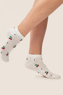 Krótkie skarpetki damskie Gabriella SW093 w wisienki w kolorze białym rozmiar 35/38 #extras_bianco