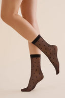 Skarpetki Cora w groszki w kolorze czarnym (nero) #extras_nero