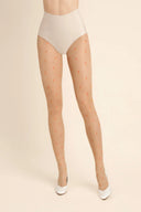 Rajstopy Dots Gabriella w kropki w kolorze beige rozmiar 2 #extras_beige