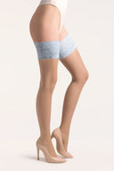Pończochy samonośne ślubne Isabelle Gabriella z koronką w odcieniu natural/blue rozmiar 1/2 #extras_natural/blue