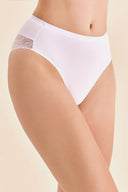 Eleganckie majtki damskie Gabriella BM028 z siateczkowym tyłem w kolorze białym, rozmiar S #extras_bianco