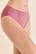Eleganckie majtki damskie Gabriella BM028 z siateczkowym tyłem w ciemnym różu, rozmiar S #extras_rose dark