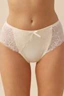 Bawełniane majtki Gabriella BM048 z koronkowymi detalami w kolorze beige light, rozmiar S/M #extras_beige light