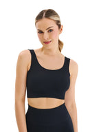 Bezszwowy krótki top prążkowany Gabriella Seamless Top rib w kolorze czarnym, rozmiar S/M #extras_black
