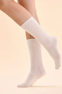 Skarpetki wełniane Gabriella SW045 w drobne prążki w kolorze ecru, rozmiar 35/38 #extras_ecru