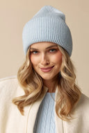 Czapka zimowa damska Carita Lurex w kolorze jasnoniebieskm z brokatową nitką #extras_light blue