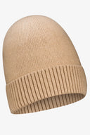 Czapka damska Gabriella Alana Basic beanie z prążkowanym wywinięciem w kolorze camel #extras_camel