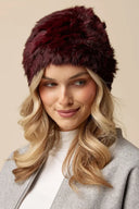 Czapka damska angora Lulu Gabriella w kolorze burgund – puszysta czapka z angorą, rozmiar UNI #extras_burgund