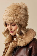 Czapka damska angora Lulu Gabriella w kolorze carmel – puszysta czapka z angorą, rozmiar UNI #extras_carmel