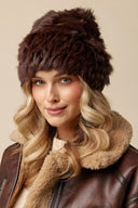 Czapka damska angora Lulu Gabriella w kolorze coffee – puszysta czapka z angorą, rozmiar UNI #extras_coffee