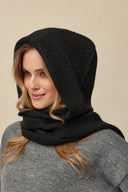 Komin Freya w kolorze czarnym – dziana chusta tubowa w rozmiarze UNI #extras_black