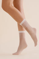 Skarpetki Yoko w paski w kolorze bianco rozmiar UNI #extras_bianco